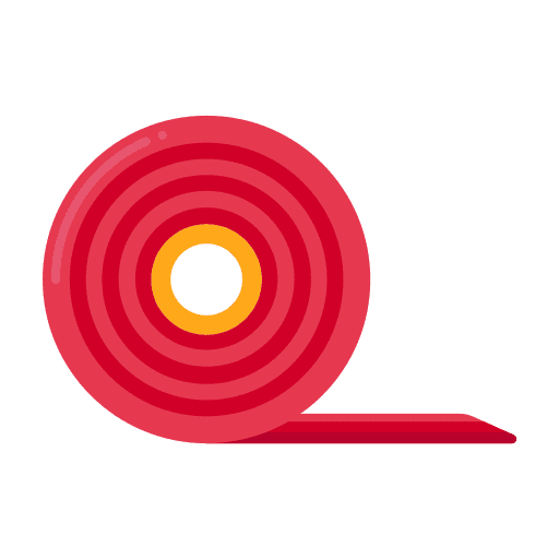Fabric cover roll mat icon