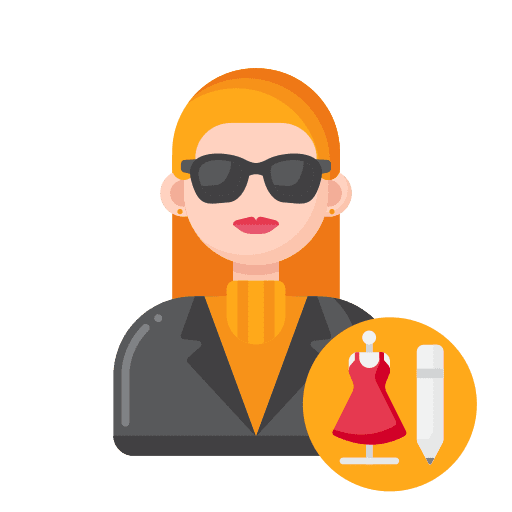 Fashion designer user avatar fashion designer icon