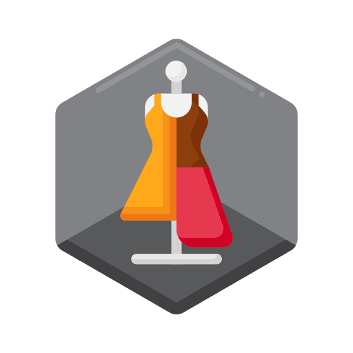 Fashion mannequin dress garment icon