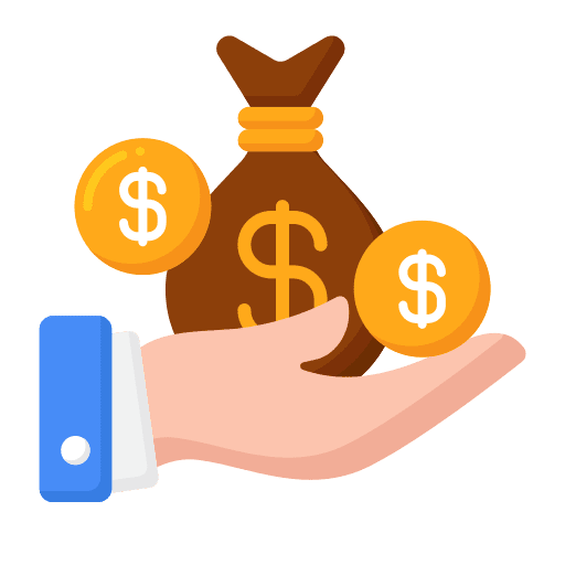 Funds cash bag dollar icon