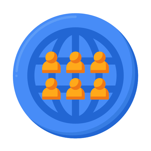 Global audience customer marketing icon