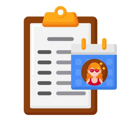 Schedule date event clipboard icon