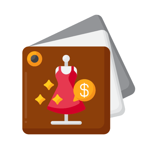 Collection dollar garment outfit icon