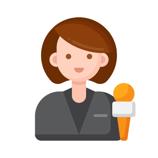 Journalist communications host female icon