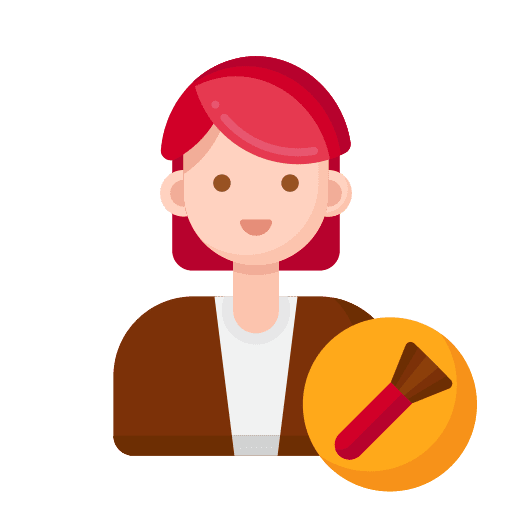 Makeup artist user beauty professions and jobs icon