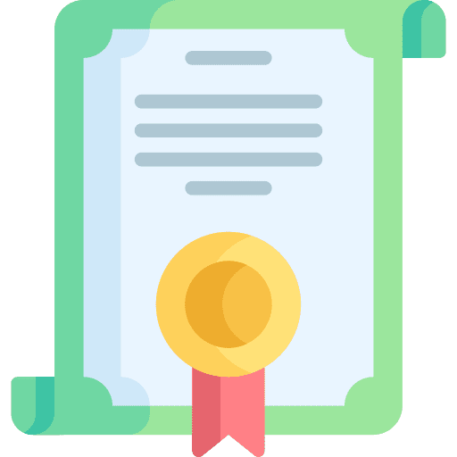 Certificate certificate diploma sheet icon
