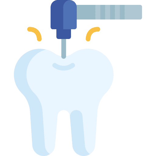 Drilling teeth medical equipment healthcare and medical icon