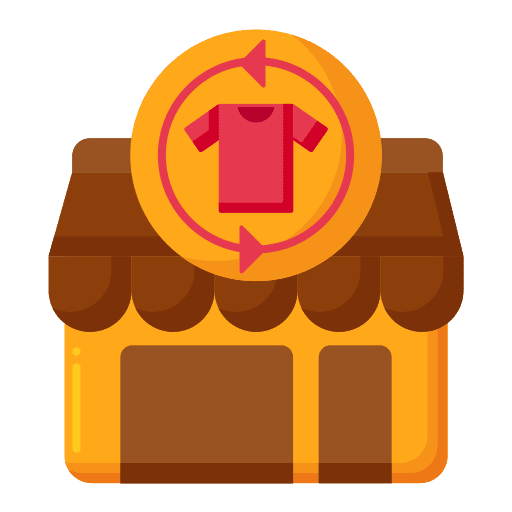 Retail store tshirt retail store recycle icon