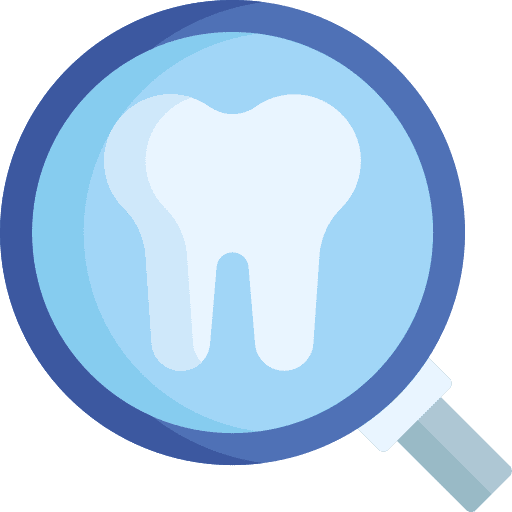 Tooth check up dental healthcare and medical icon
