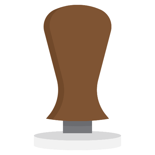 Tamper press coffee shop seed icon