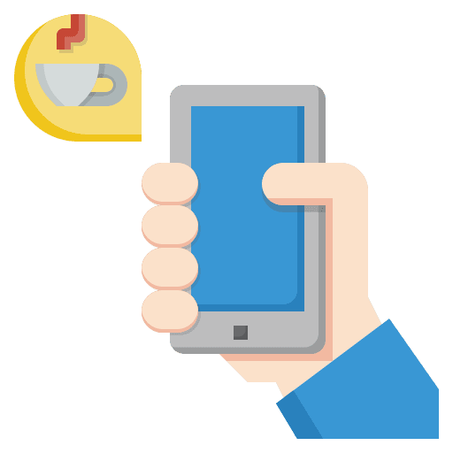Coffee food and restaurant smartphone coffee icon