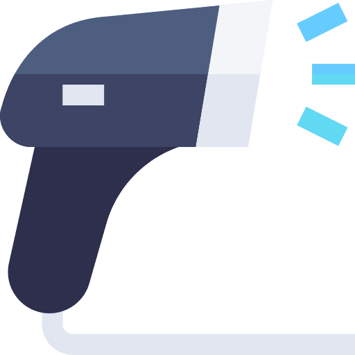 Barcode scanner bar code reader commerce and shopping icon