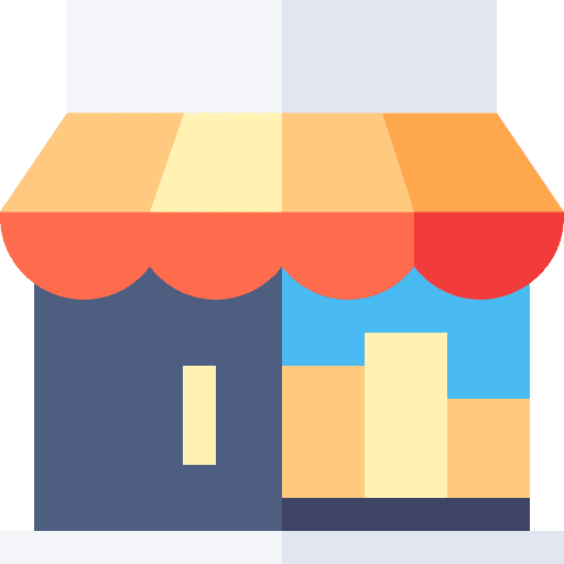 Store shopping center commerce architecture and city icon