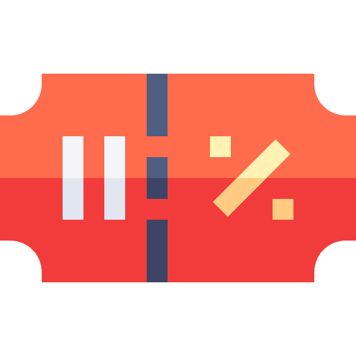 Coupons discount sales voucher icon