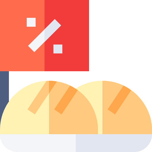 Sales sale bread food and restaurant icon