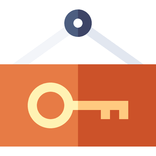 Signboard key signal board icon