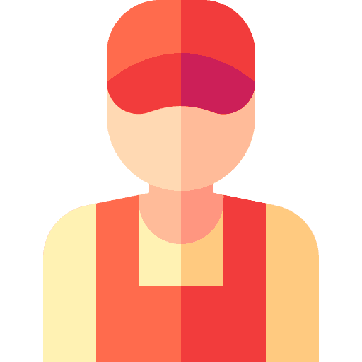 Cashier professions and jobs counter caucasian icon