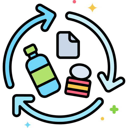 Repurpose recyclable ecologism materials icon