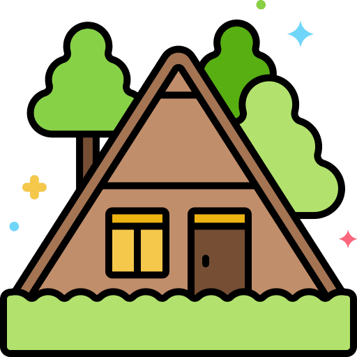 Tiny house sustainable recycling ecology icon