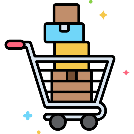 Bulk buying buying shopping cart healthcare and medical icon