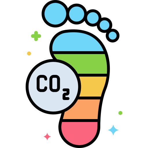 Carbon footprint eco sustainability ecology icon