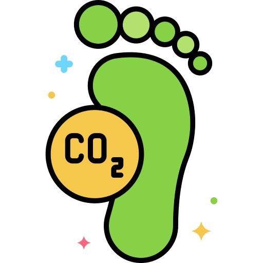 Carbon footprint ecology and environment carbon sustainability icon
