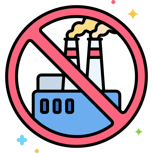 No fossil fuels fossil fuels not allowed sustainability icon