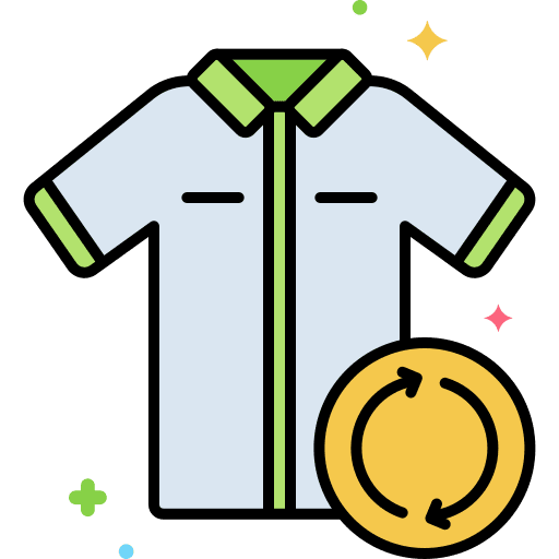 Second hand go green second clothes icon
