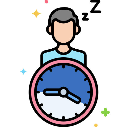 Sleeping human sleeping sleep wellness icon