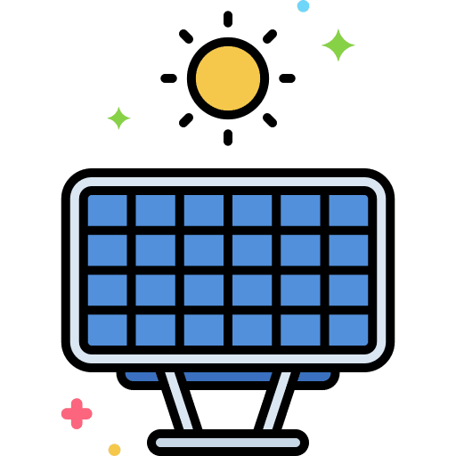Solar panel solar panel nature ecology and environment icon