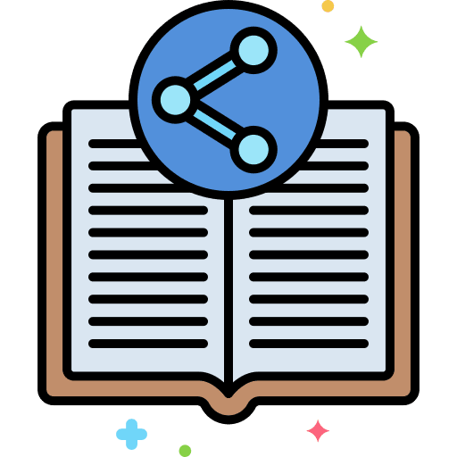 Books share sustainability ecology and environment icon