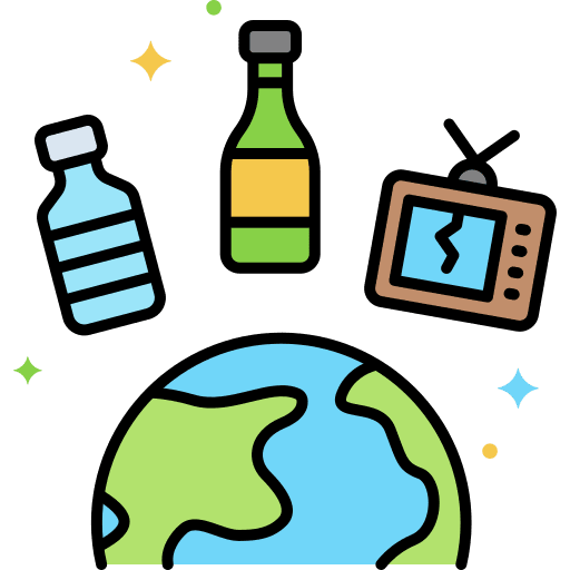 Garbage contamination trash waste icon