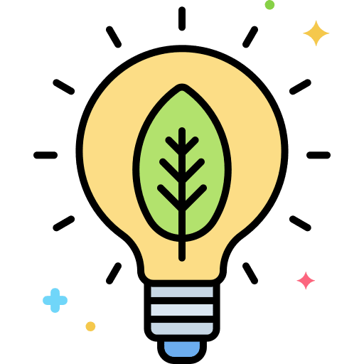 Green energy ecology plant world icon