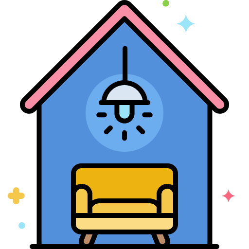Minimal eco home sustainable home living icon