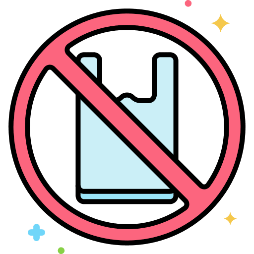 No plastic recycle water stop icon