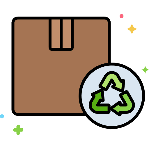 Recyclable package packaging delivery icon