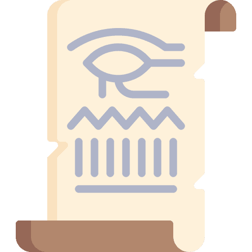Hieroglyph papyrus egyptian cultures icon