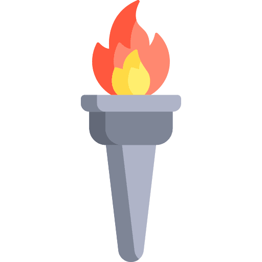 Torch olympic flame torch sports and competition icon