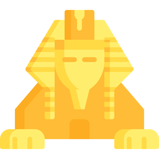 Great sphinx of giza antique ancient egypt icon