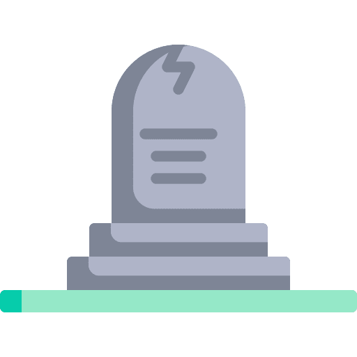 Tomb rip death stone icon