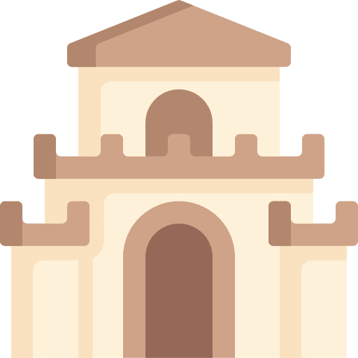 Fortress medieval defense castle icon
