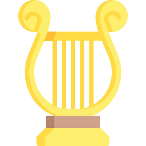 Lyre musical instrument lyre music and multimedia icon