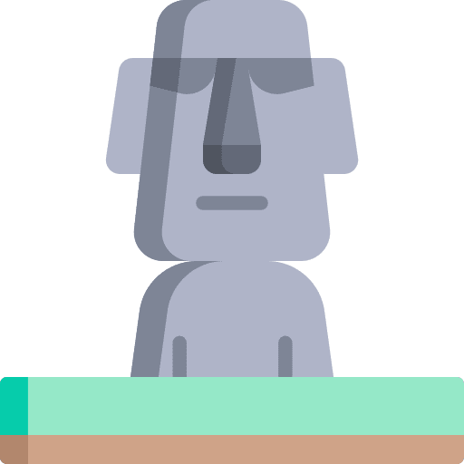 Moai cultures landmark monuments icon