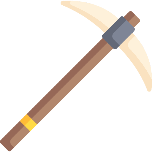 Pickaxe axe pick hammer work tools icon