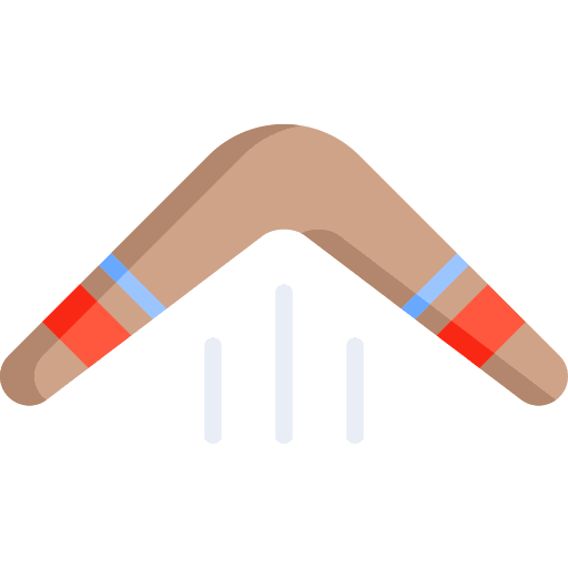 Boomerang australian boomerang sports and competition icon