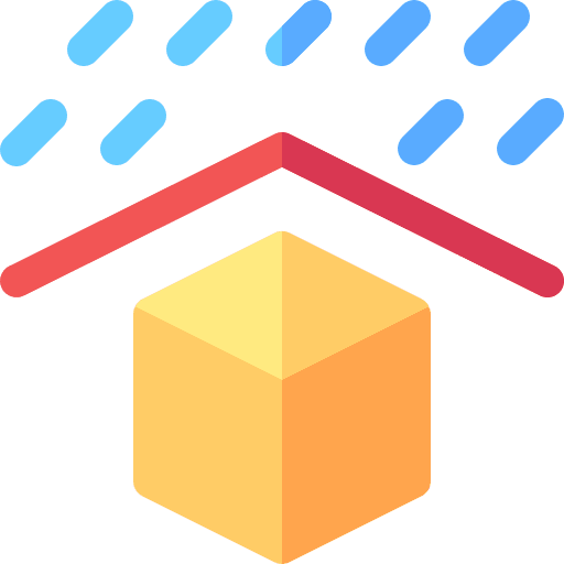 Cardboard box shipping and delivery cardboard box rain icon Cardboard box shipping and delivery cardboard box rain icon