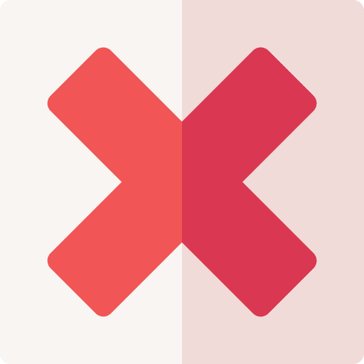 Cross delete remove mistake icon Cross delete remove mistake icon