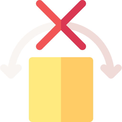 Do not roll forbidden package shipping and delivery icon Do not roll forbidden package shipping and delivery icon