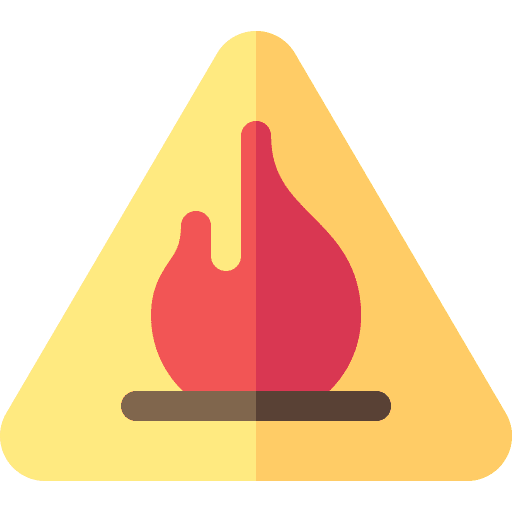 Flammable fire industry caution icon Flammable fire industry caution icon