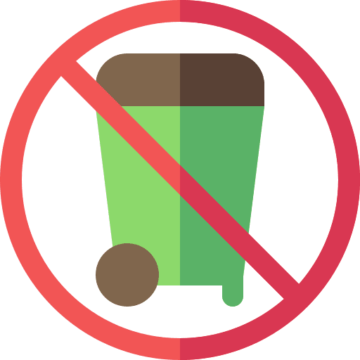 Trash cancel forbidden litter icon Trash cancel forbidden litter icon